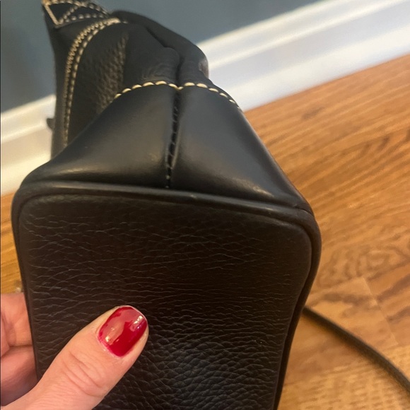 Dooney & Bourke Pebbled Black Leather Crossbody Bag with Gold Logo - Picture 6 of 16